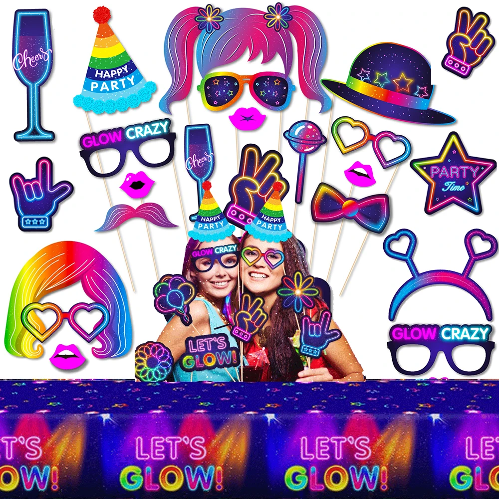 Let'S Party Event Supply - Let Glow-Accesorios de fotomatón para fiesta,