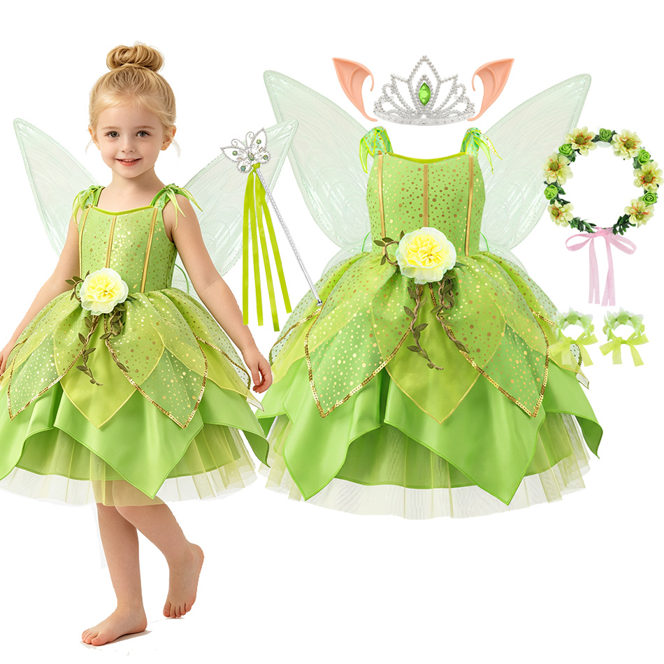Vestido de Hada de Flores Verd - Glitter Tablecloth reseña y precio